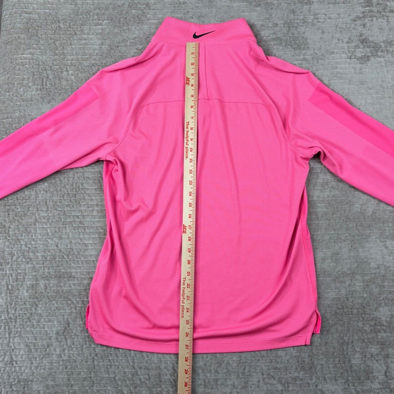 Nike Golf Dri-FIT 1/4 Zip Pullover Pink Mens Medium CU9828-639 Long Sleeve Top gallery
