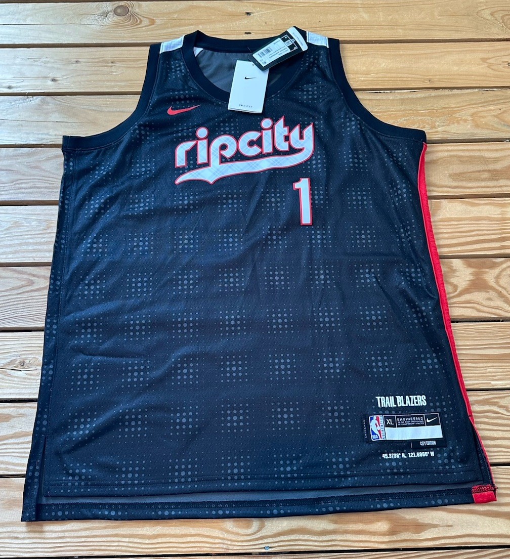 Nike NWT $100 Men’s Ripcity Simon’s Jersey size XL Black C3 gallery