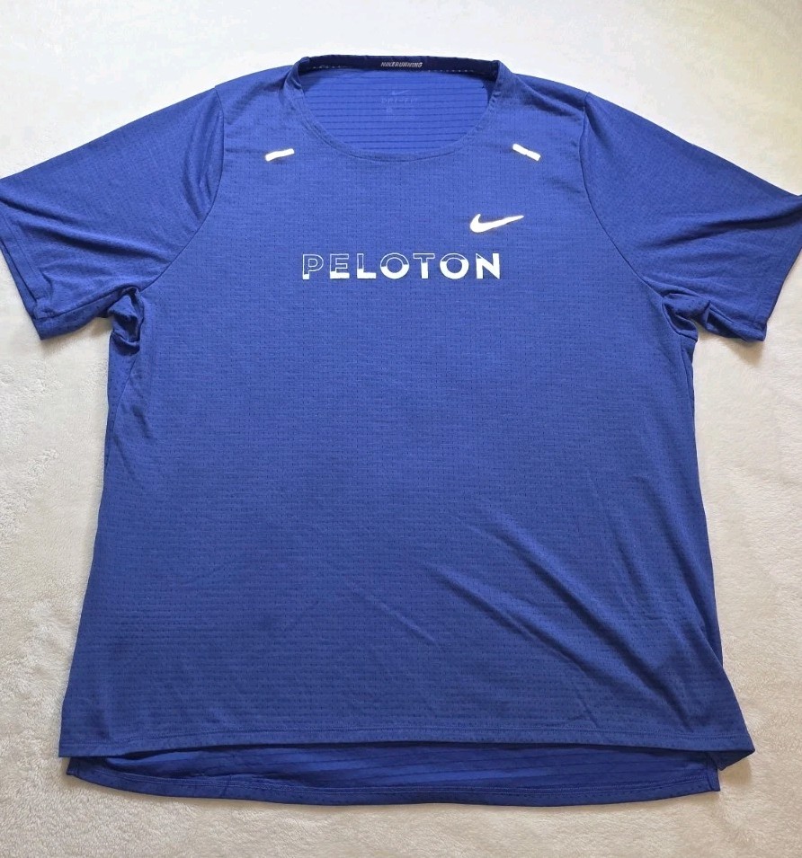 Nike Peloton T Shirt Performance Running Training Gym Size XL Indigo gallery