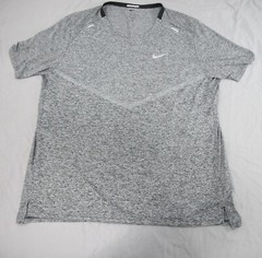 Nike Shirt Mens Extra Large Gray DRI-FIT Running Short Sleeve Active Wear Top