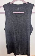 Vintage Champions Duo Dry Mens Size Medium Gray Sleeveless Tank Top