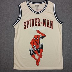 Marvel Spider-Man Shirt Mens Medium Tan Basketball Jersey Tank Top 62 Comics