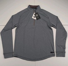 Swannies Quarter Zip Mens Size Small Golf Performance Stretch Pullover New Gray