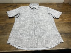 Lululemon Airing Easy Short Sleeve Shirt Medium Gray White Live In Practice