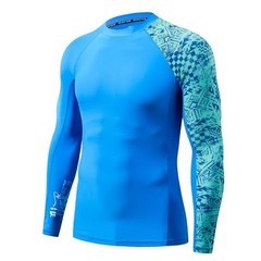 Men’s Splice UV Sun Protection UPF 50+ Skins Rash Guard Long Sleeves