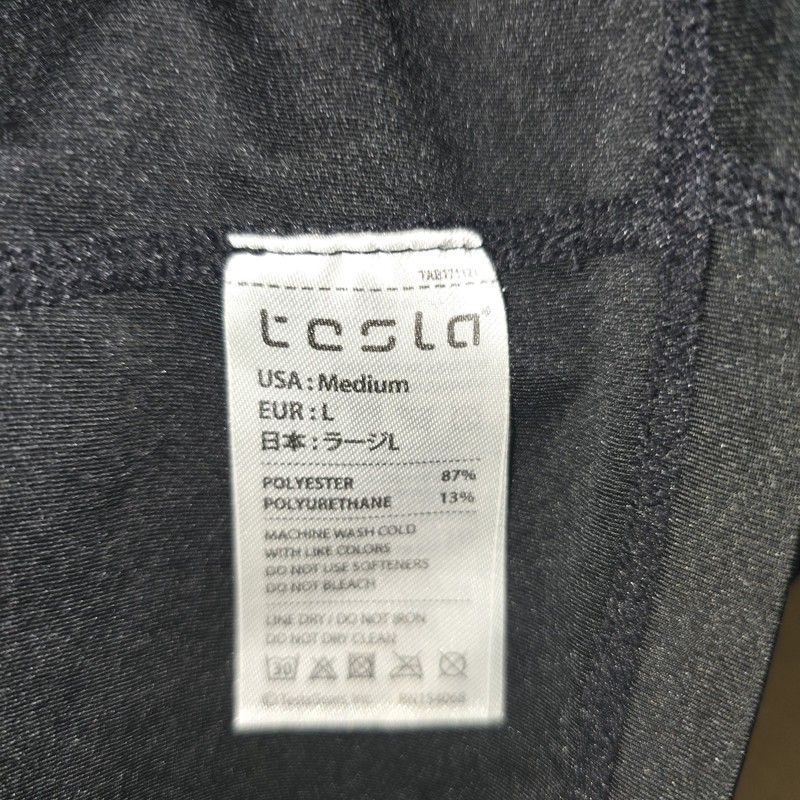 Tesla Shirt Mens Medium Black Compression Performance Base Layer Pullover Top gallery
