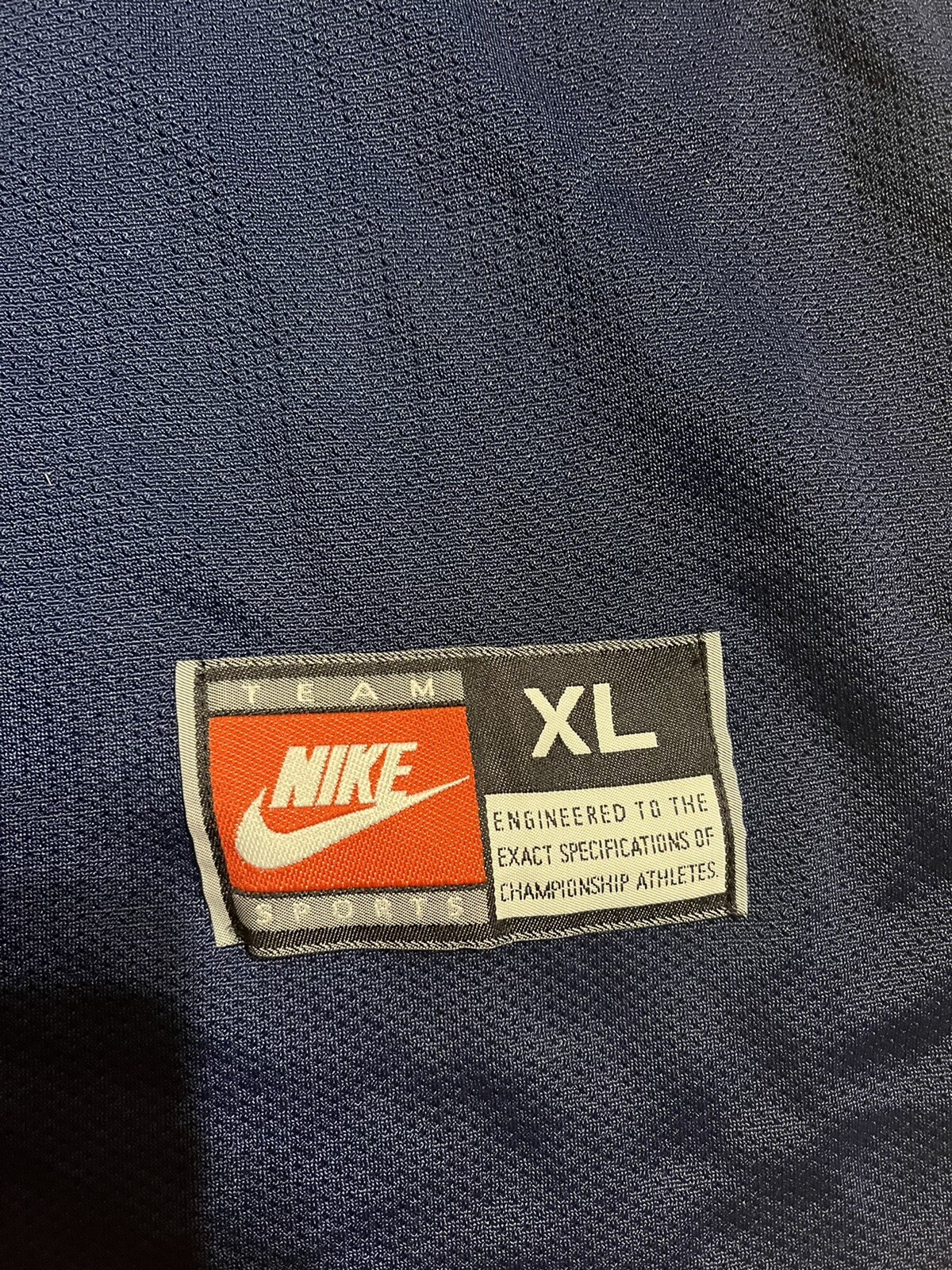Vintage Swoosh By Nike Basketball Jersey Blue Red White Adult XL Big Swoosh gallery