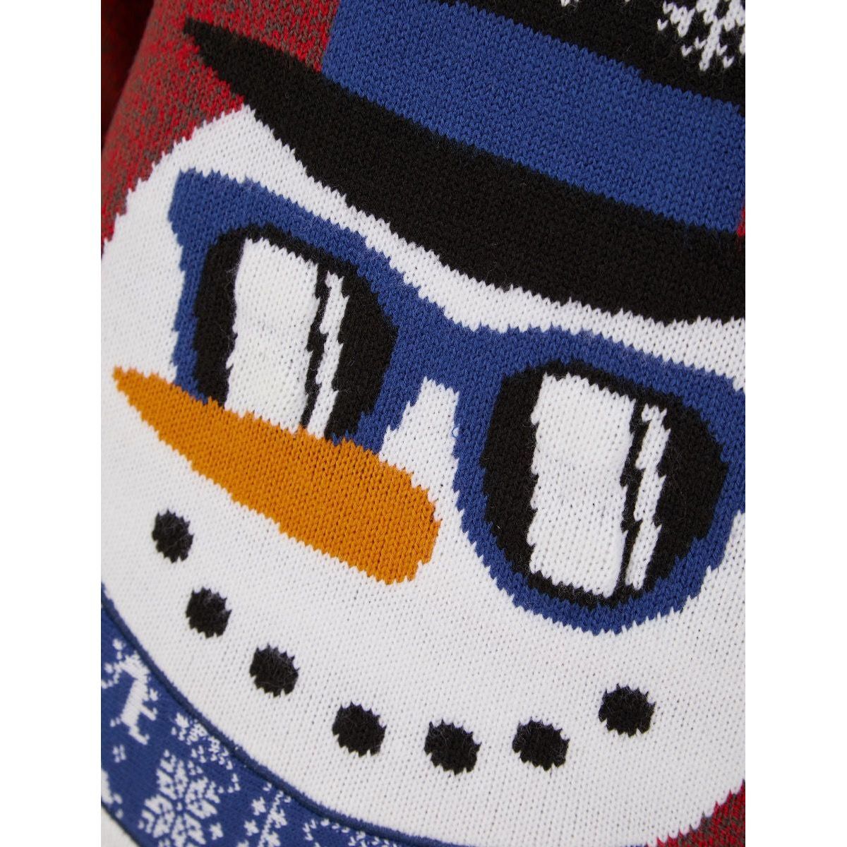 Christmas Snowman Shades LED Light Up Mens Jumper Red Stylish Long Sleeve gallery
