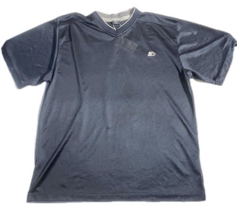 Starter pullover V-neck jersey in navy blue Size Large gallery