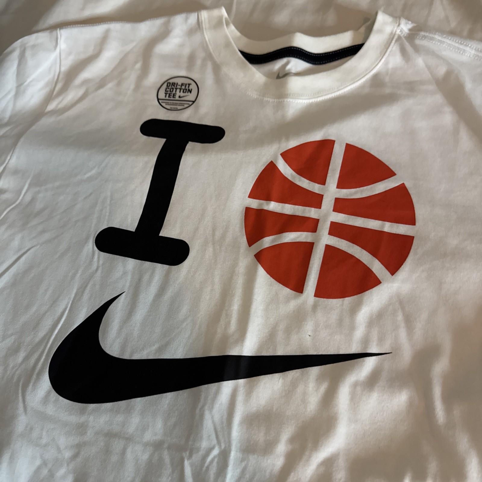 Nike I Love Basketball White Mens Large Dri Fit gallery