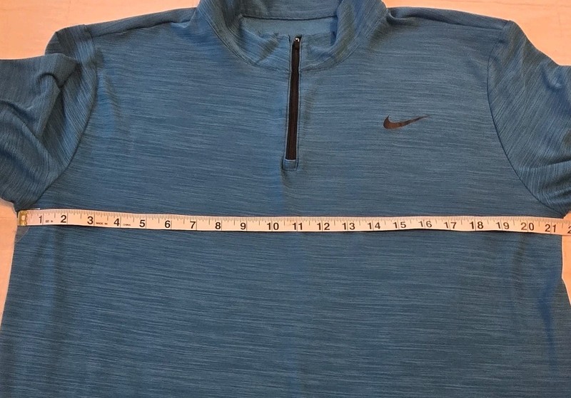 Nike Dri-Fit Oasis Blue Pullover Men’s Large Breathable Long Sleeve 1/4 Zip •EUC gallery