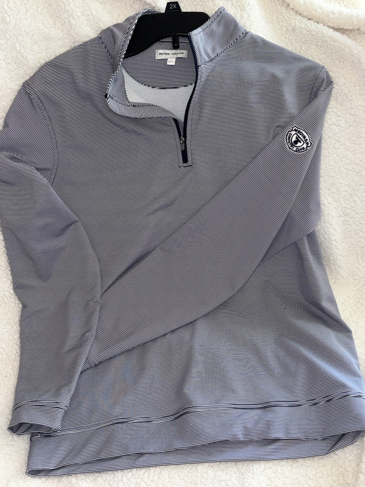 Peter Millar Crown Sport Medinah Country Club 1/4 Zip Pullover Mens L NWOT gallery