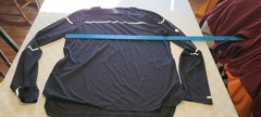 Mens Asics silkweight L/S reflective running top slim cut xxl black