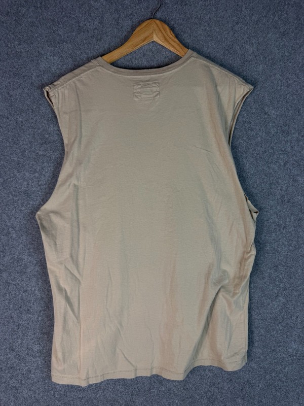 Barney Cools Muscle Tank Top Mens Large Brown Lightweight Comfort Cotton Casual gallery