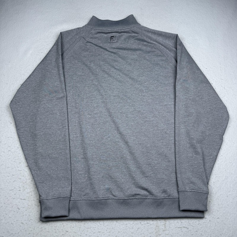 FootJoy Pullover Mens XL Gray 1/4 Zip Long Sleeve Golf Top Stretch Lightweight gallery