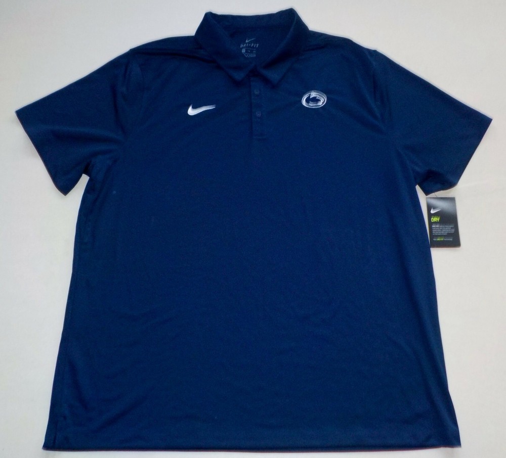 PENN STATE NITTANY LIONS NIKE DRI-FIT GOLF COACHES POLO SHIRT MENS 2X 3X NWT