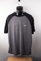 Speedo Men’s XL T-Shirt Black and Gray UV Protection Activewear