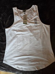 Strong Liftwear Apex Meshflow tank White/ Camo Large Brand New