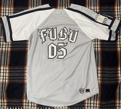 Vtg 90s FUBU SPORTS Y2K The Collection 05 Champions League Gray Jersey Size L