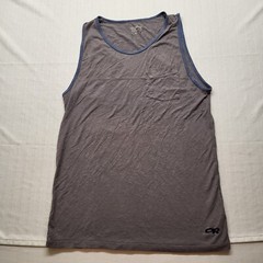 Outdoor Research Pocket Tank Top Mens Small Gray Cotton Hemp Blend Lightweight