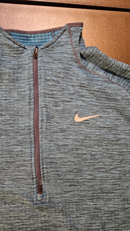 Nike Running Dri-Fit 1/2 Zip Micro Grid Sphere Sweater Mens XL Blue Long Sleeve gallery