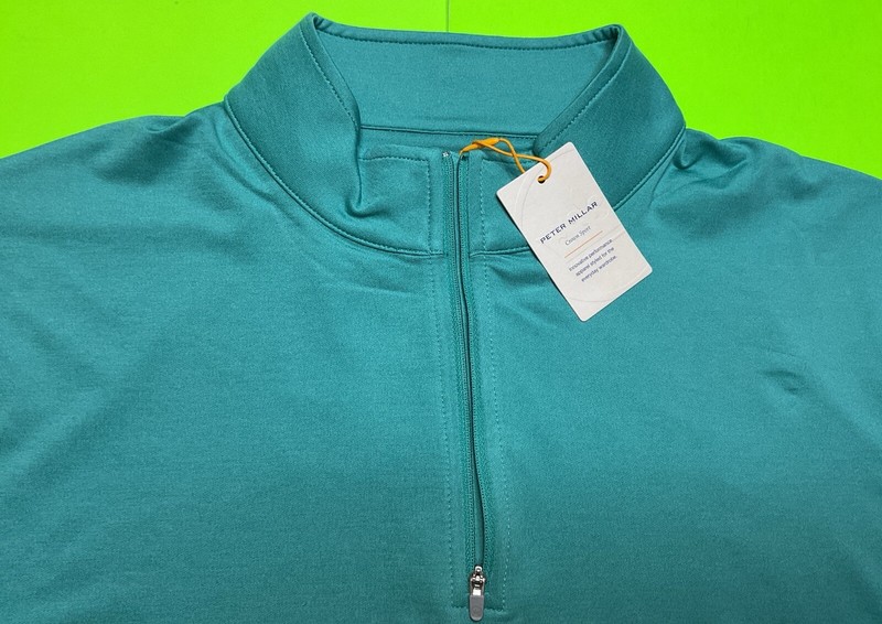 Peter Millar Mens X-LARGE Crown Sport 1/4 Zip Perth Performance Pullover Green gallery