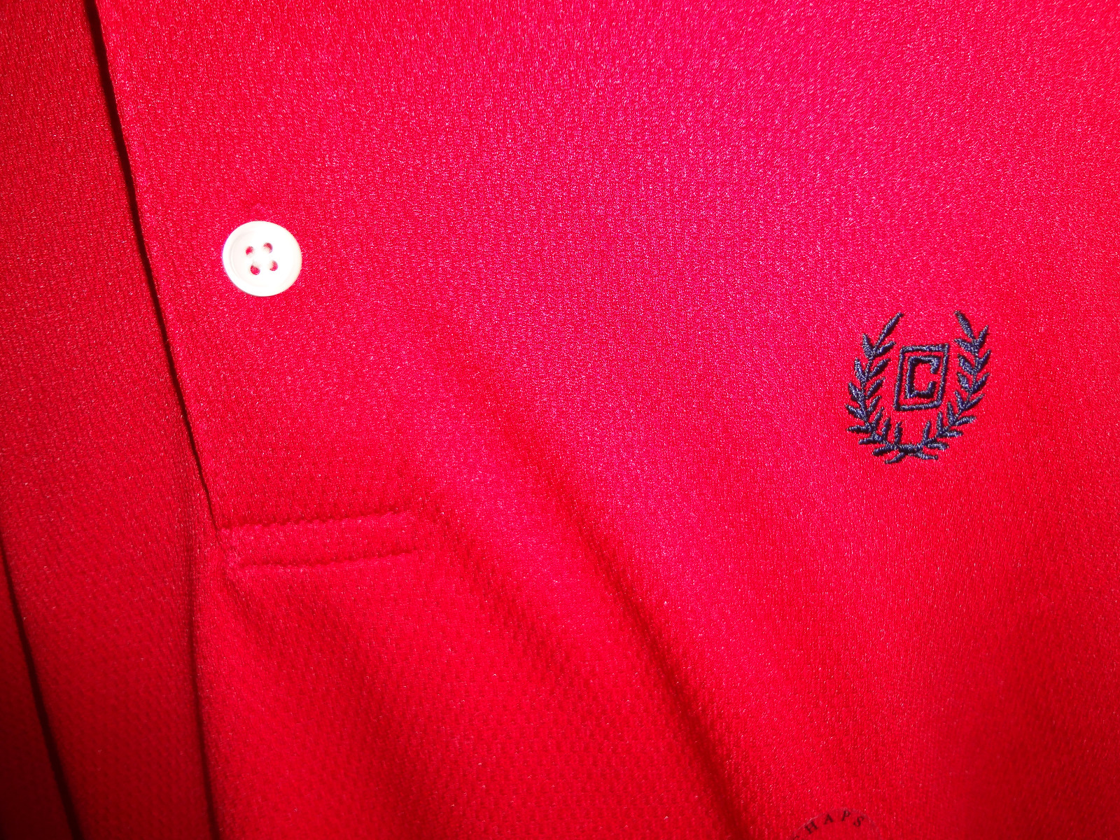 NWT Chaps Performance Stay Dry Mens Red Polo Shirt Long Sleeve in size M gallery