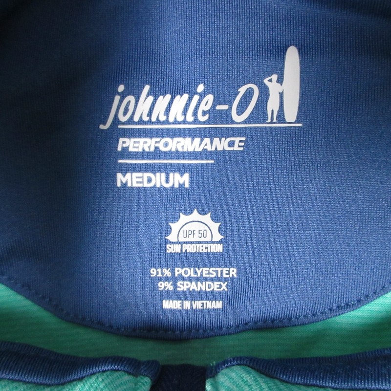 Johnnie-O Sweater Mens Medium Green The Player Championship 1/4 Zip Lightweight gallery