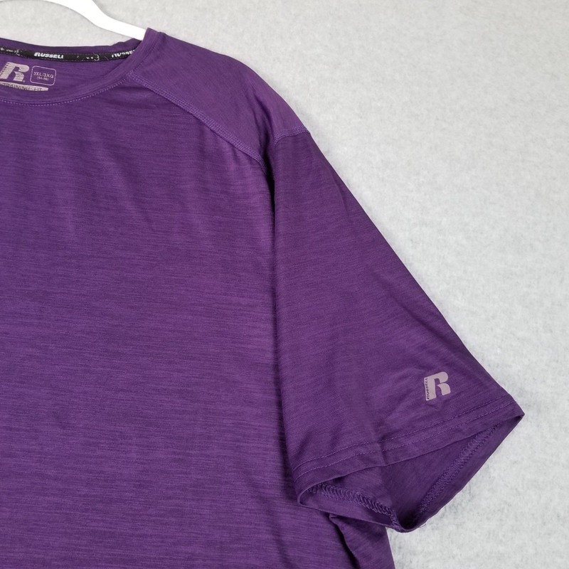 Russell T Shirt Mens 3XL XXXL Purple Dri-Power 360 Training Fit Active Tee Gym gallery