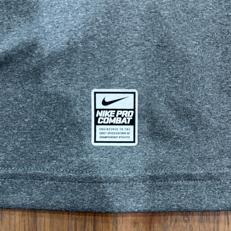Nike Pro Combat Shirt Mens M Heather Gray Dri Fit Compression Athletic Training gallery