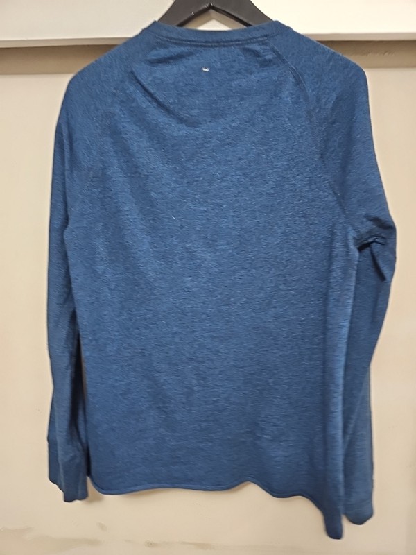Rag & Bone Handmade In Peru Heather Blue L/S Lightweight Henley Shirt SZ M gallery