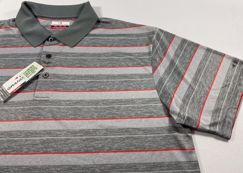 GRAND SLAM DRY WICK GOLF POLO W/ UPF SUN PROTECTION 50 BIG & TALL SIZE 2XB & 3XB gallery