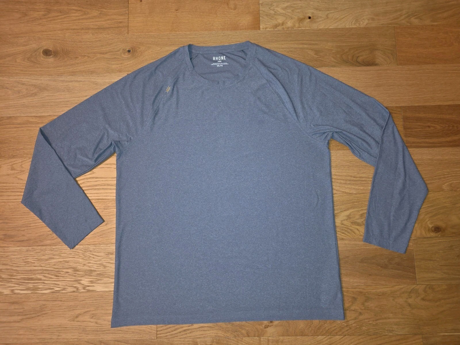 RHONE Men's Training Reign Long Sleeve Tee Shirt Light Gray 100307 Sz XXL gallery