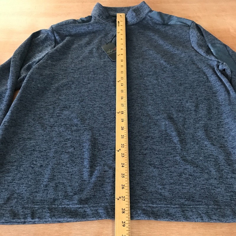 Greg Norman Play Drive Pullover Men XXL Blue 1/4 Button Up Zip Pocket Athleisure gallery