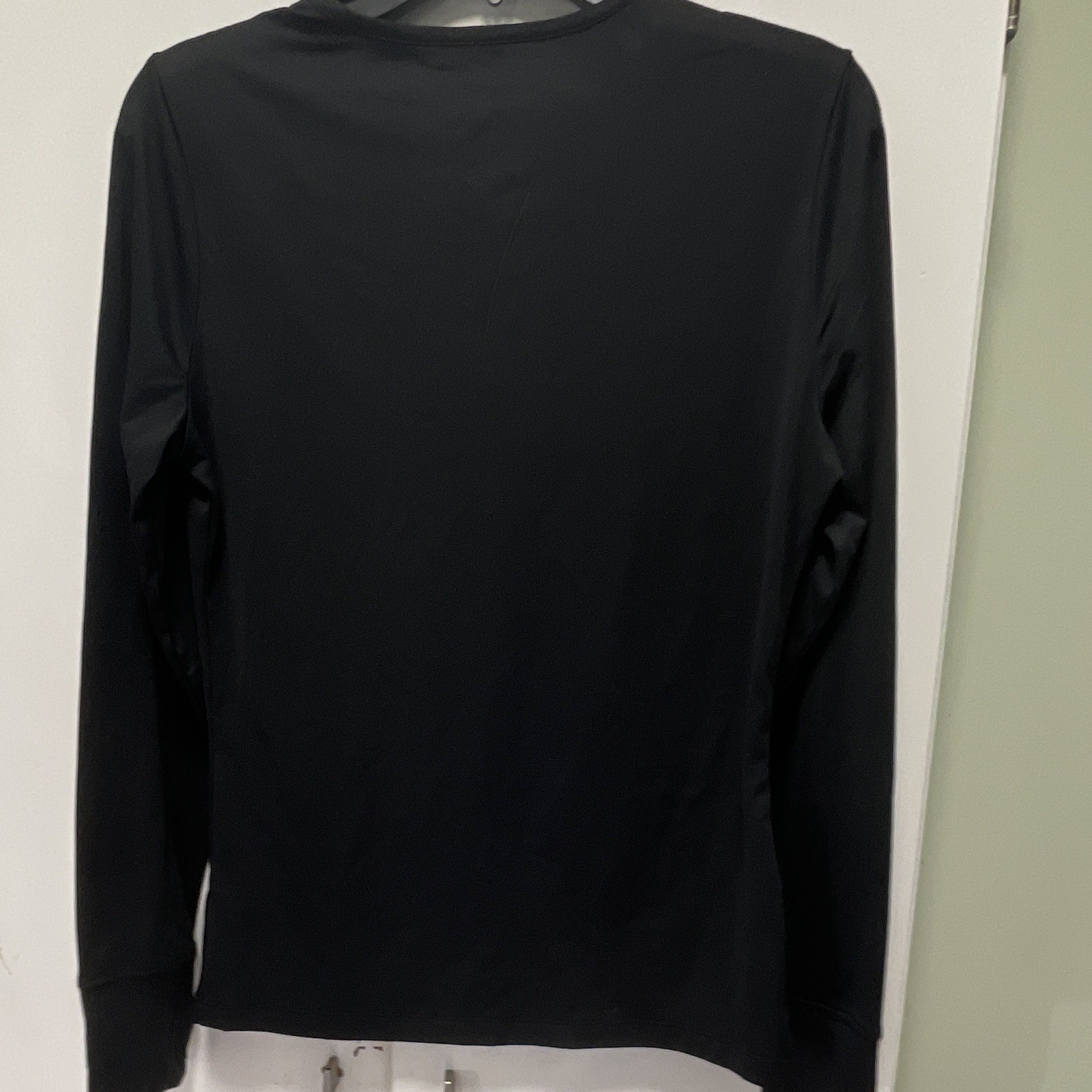 Free Country Men's Black Long Sleeve Crew Neck Solid T-Shirt, Size M gallery