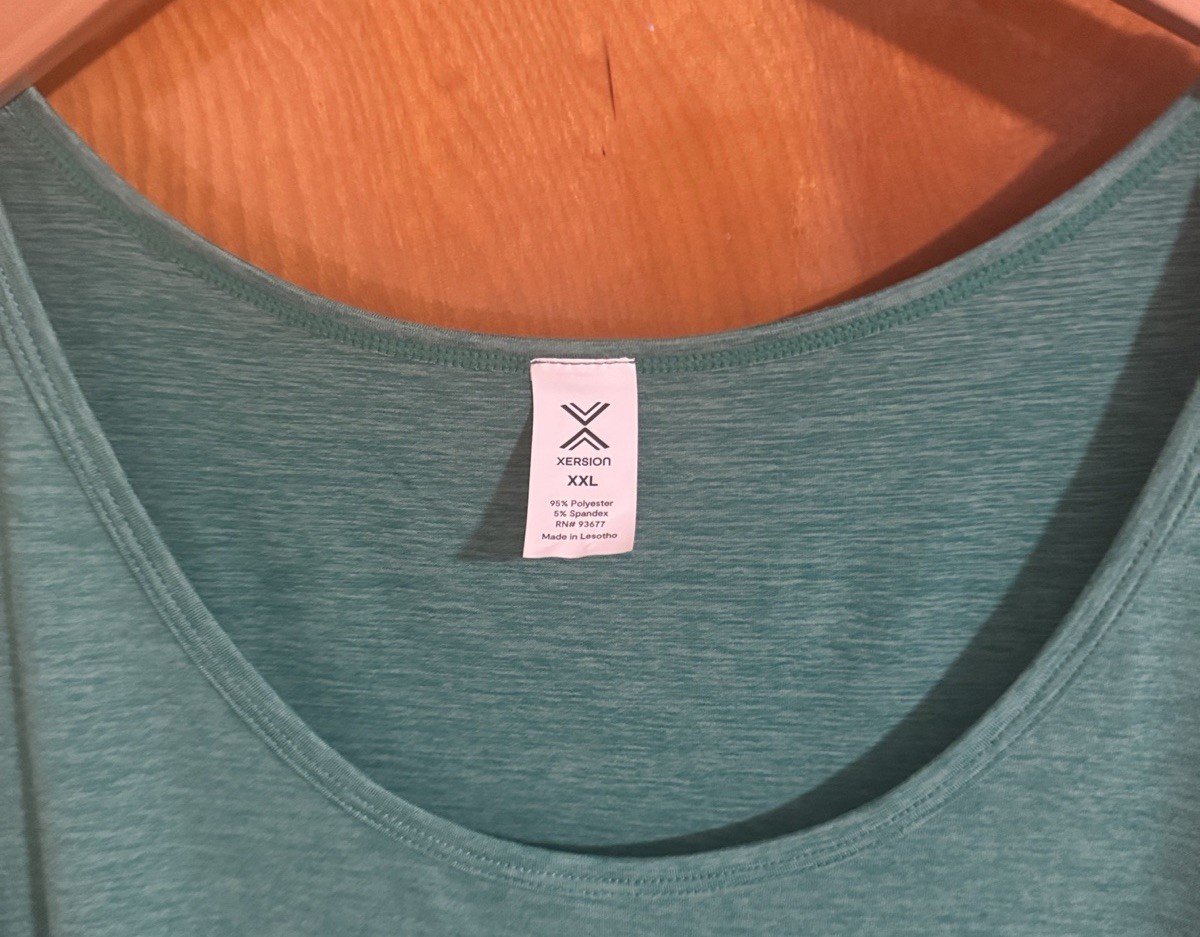 Green Tank Top Mens XXL Xersion Wicking gallery