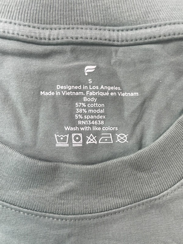 Fabletics 24/7 Long Sleeve Tee Sage Grey Men's Size Small Cottom Modal NWT gallery