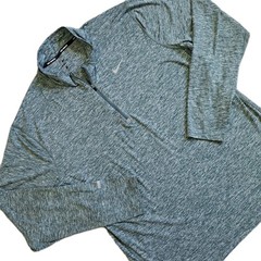 Nike Men’s Shirt Dry Fit XL Gray 1/2 Zip Long Sleeve Running Athletic Top