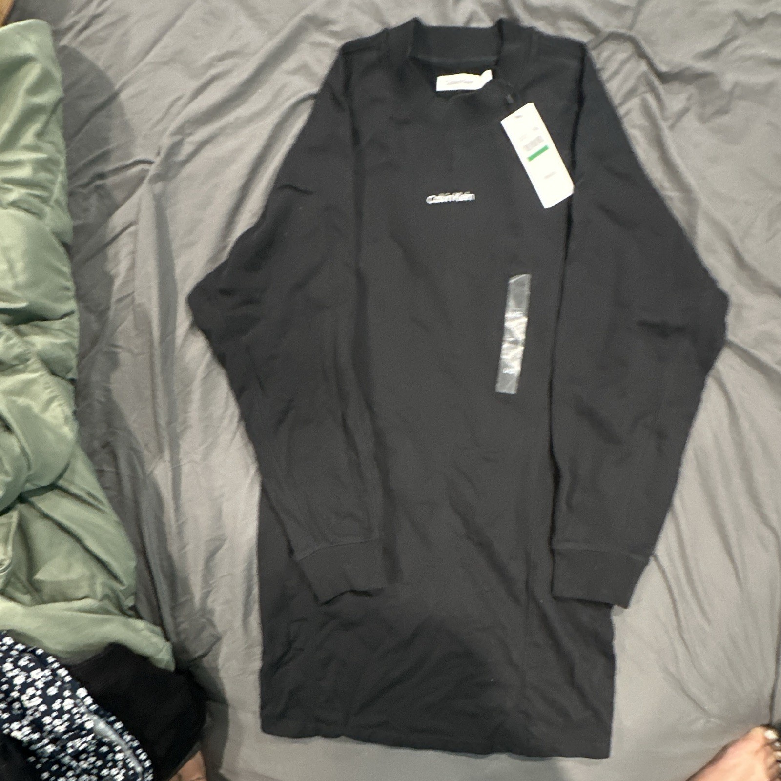 Calvin Klein Men's Long Sleeve Crew Neck Logo Tagless Cotton T-Shirt Black L gallery