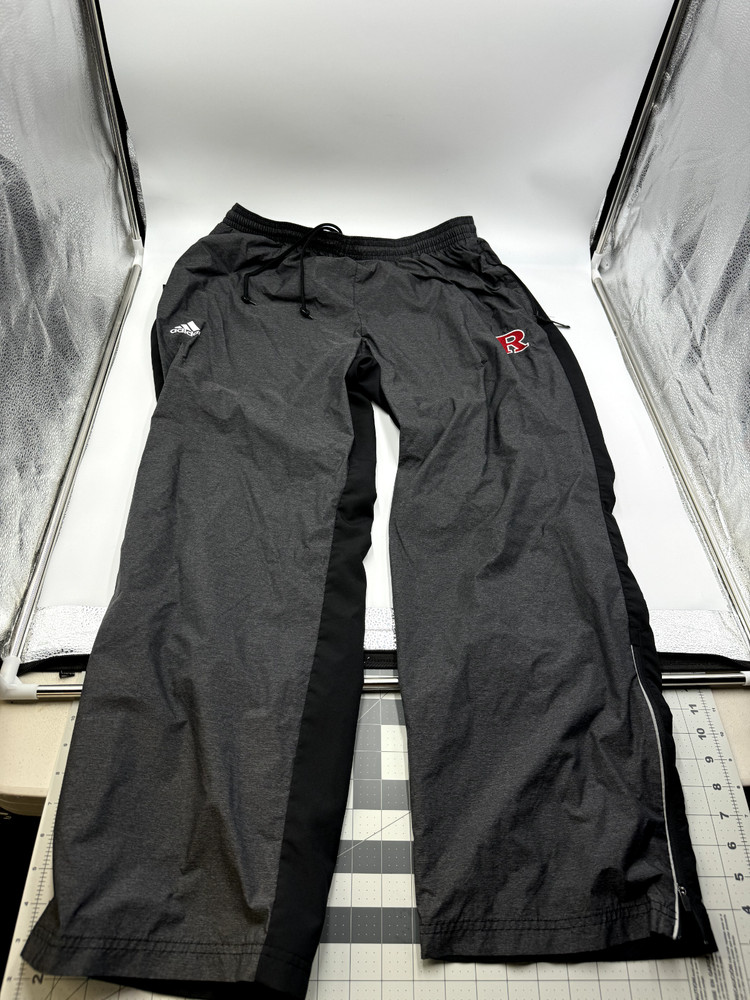MEN'S GREY RUTGERS SCARLET KNIGHTS Adidas SWEATPANTS PANTS Track 2XL EUC!