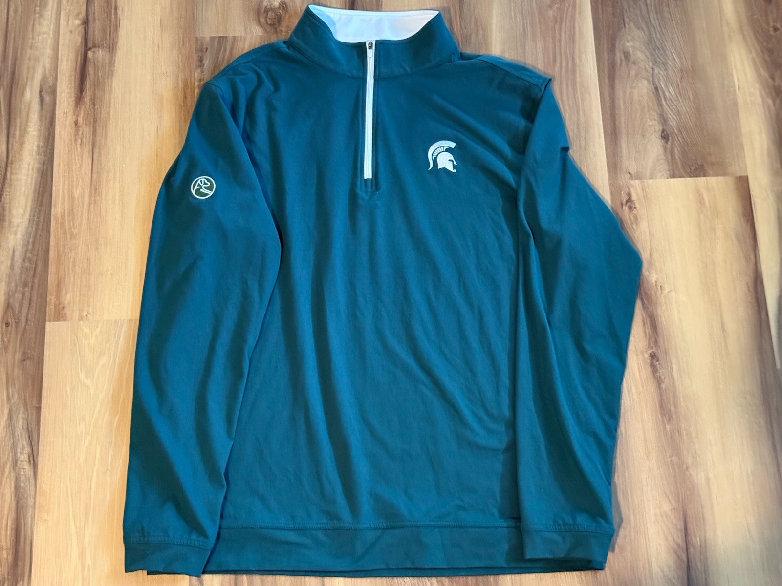 Rhoback Michigan State Spartans Performance Quarter Zip Mens L MINT CONDITION gallery