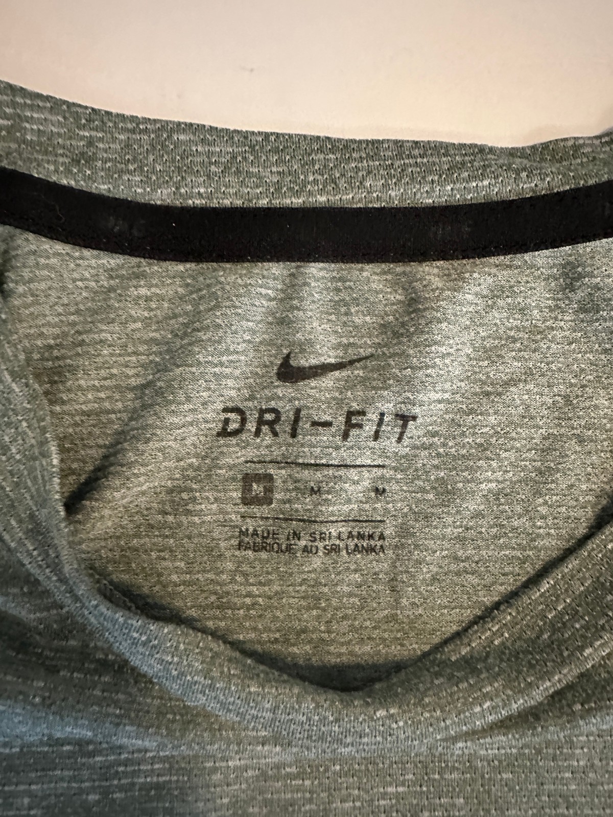 Nike Dri-FIT Running Shirt Men's Medium Green Heather Short Sleeve Performance T gallery