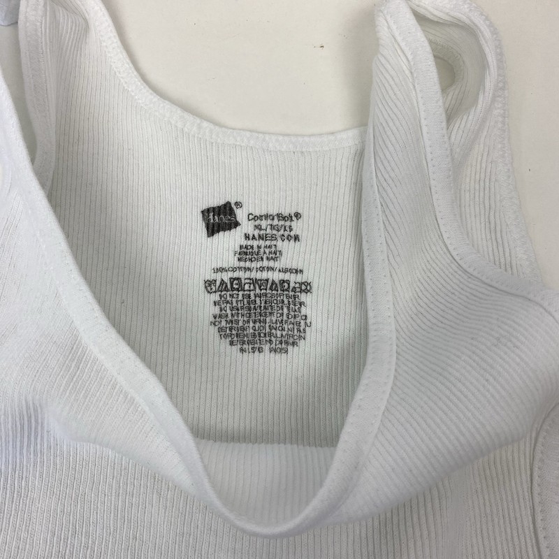 Hanes Comfortsoft Men’s XL Extra Large Solid White Compression Cotton Tank Top gallery