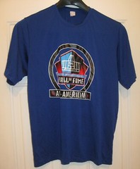 SPORT-TEK PRO FOOTBALL HALL OF FAME ALL AMERICAN MEN’S BLUE SS T-SHIRT SIZE L