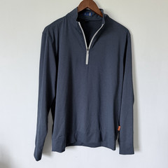 STITCH Golf Men’s 1/4 Zip Mock Neck Long Sleeve Pullover Activewear Navy M NWOT