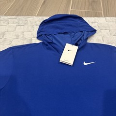 Nike Small Dri-Fit Long Sleeve Hooded Pullover Blue Shirt CJ1696-493 NWT