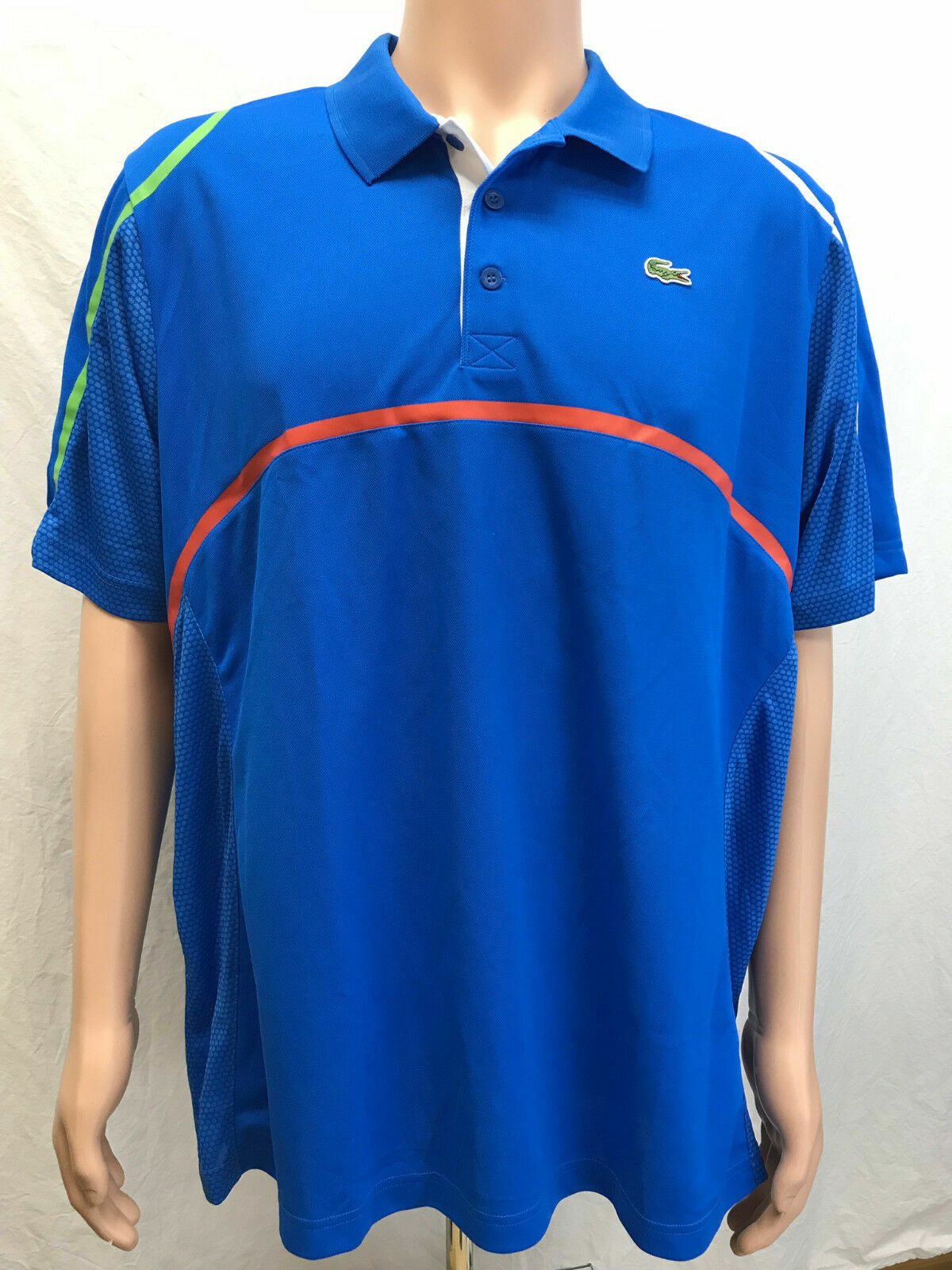 NWT Lacoste Sports Men's Ultra Dry Polys Polo with ribbed collar, Sizes 2-8 gallery