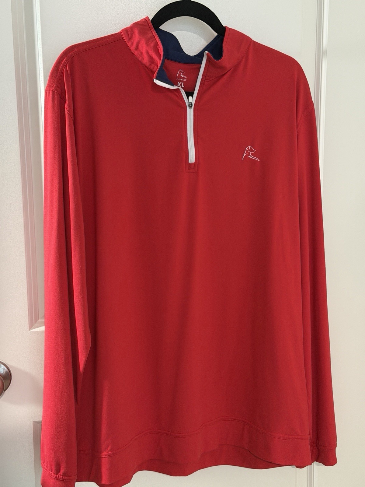 Rhoback Quarter Zip Pullover Red Performance Golf Sport America Flag. mens XL gallery