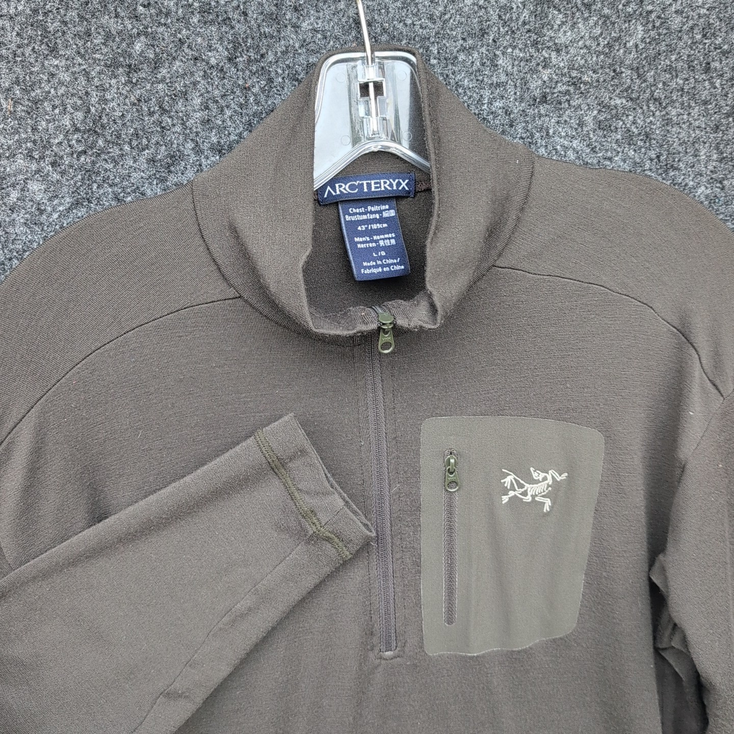 Arcteryx Base Layer Shirt Mens Large Green Lt Rho Half Zip Long Sleeves Mock gallery