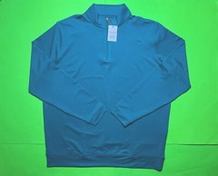 Peter Millar Mens X-LARGE Crown Sport 1/4 Zip Perth Performance Pullover Green